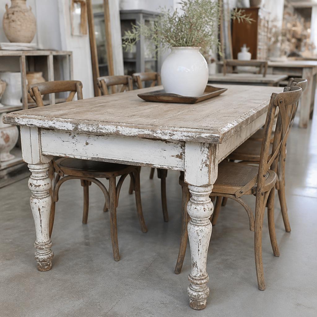 Distressed Farmhouse Dining Table